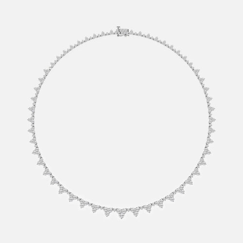 Round Lab Grown Diamond Graduated Bib Necklace
