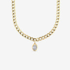 Oval Lab Grown Diamond Solitaire Necklace