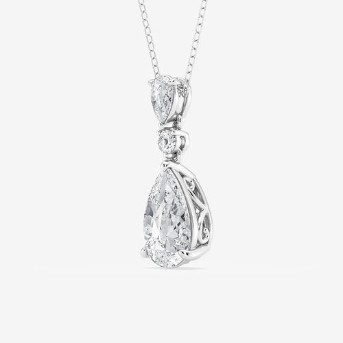 Pear Lab Grown Diamond Hinged Pendant