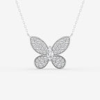 Marquise Lab Grown Diamond Petite Pave Butterfly Pendant