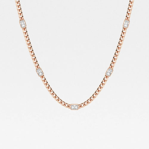 Radiant Lab Grown Diamond Station Necklace