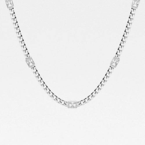 Radiant Lab Grown Diamond Station Necklace