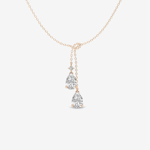 Pear Lab Grown Diamond Knot Pendant