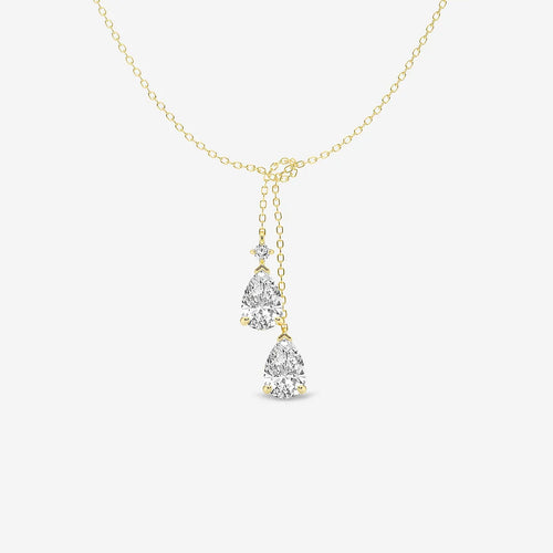 Pear Lab Grown Diamond Knot Pendant