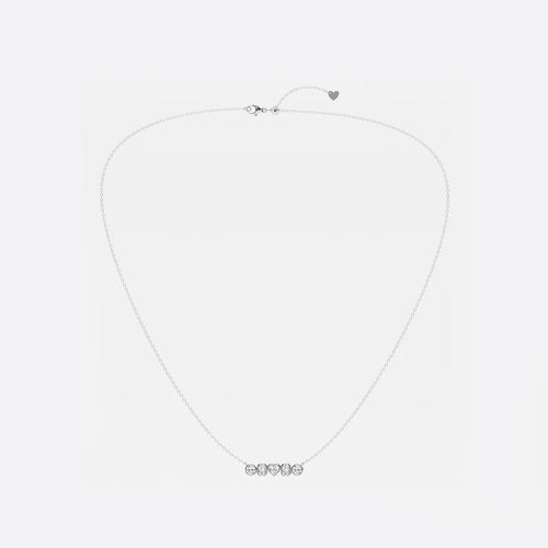 Multi-Shape Lab Grown Diamond Bezel Five Stone Pendant