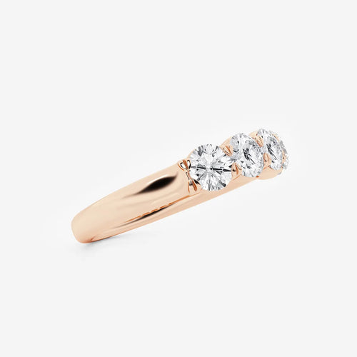 Round Lab Grown Diamond Five-Stone Anniversary Band