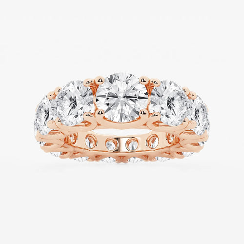 Round Lab Grown Diamond Graduated Eternity Band