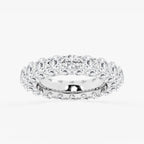 Round Lab Grown Diamond Dome Eternity Band