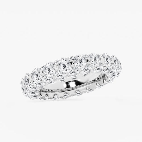 Round Lab Grown Diamond Dome Eternity Band