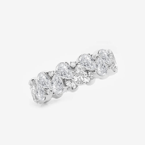 Pear and Round Lab Grown Diamond Alternating Eternity Band