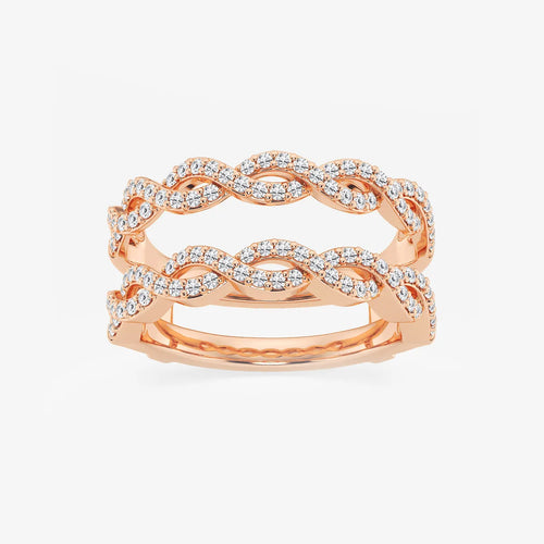 Round Lab Grown Diamond Braided Ring Enhancer