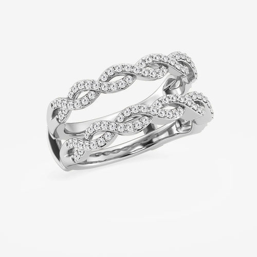 Round Lab Grown Diamond Braided Ring Enhancer