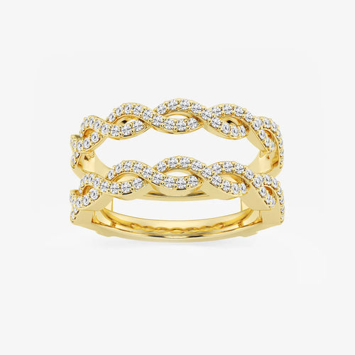 Round Lab Grown Diamond Braided Ring Enhancer