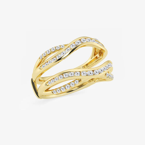 Round Lab Grown Diamond Channel set Ring Enhancer