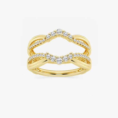 Round Lab Grown Diamond Graduated Ring Enhancer