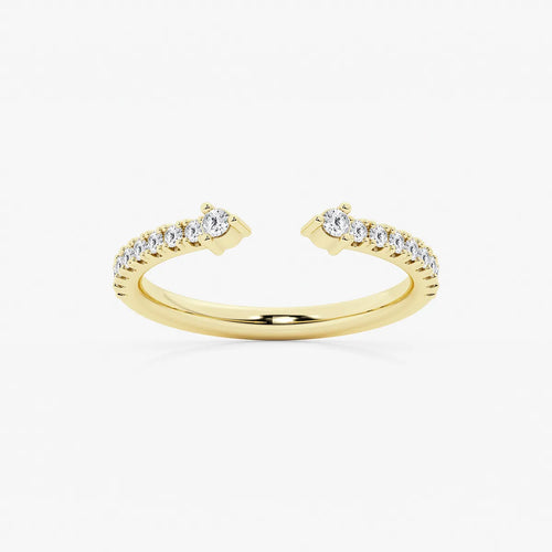 Round Lab Grown Diamond Open Wedding Band