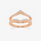 Round Lab Grown Diamond Chevron Ring Enhancer