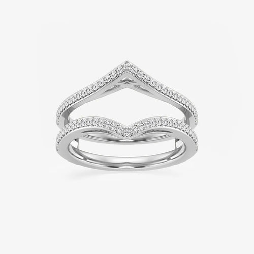 Round Lab Grown Diamond Chevron Ring Enhancer