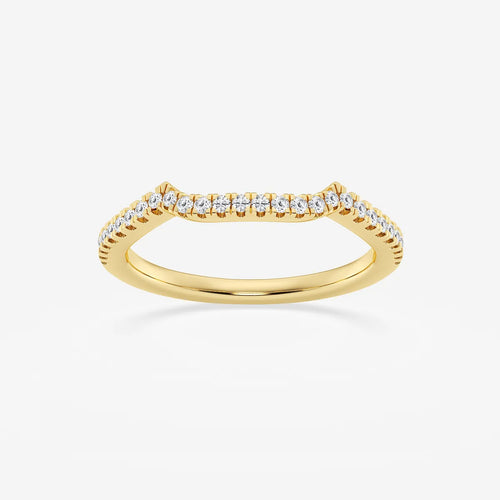 Round Lab Grown Diamond Micro Pave Wedding Band