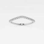 Round Lab Grown Diamond Contour Wedding Band