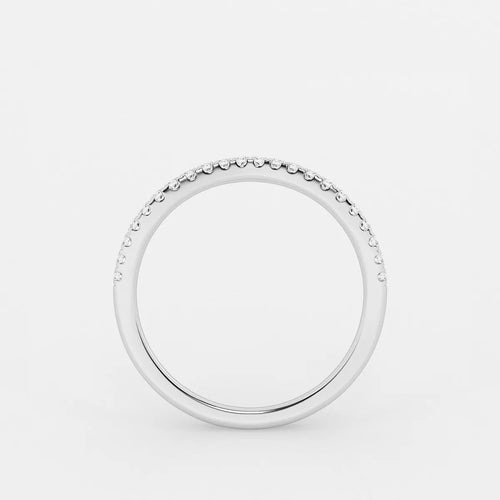 Round Lab Grown Diamond Contour Wedding Band