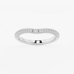 Round Lab Grown Diamond Prong Set Contour Wedding Band