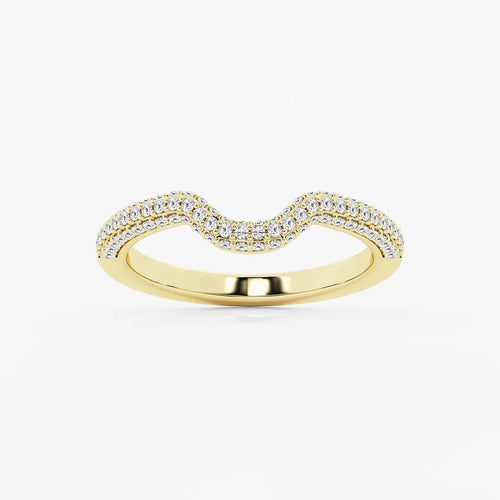 Round Lab Grown Diamond Prong Set Wedding Band
