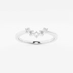 Round Lab Grown Diamond Collar Wedding Band