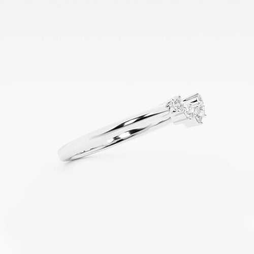 Round Lab Grown Diamond Collar Wedding Band