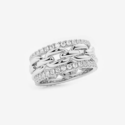 Round Lab Grown Diamond Link Band