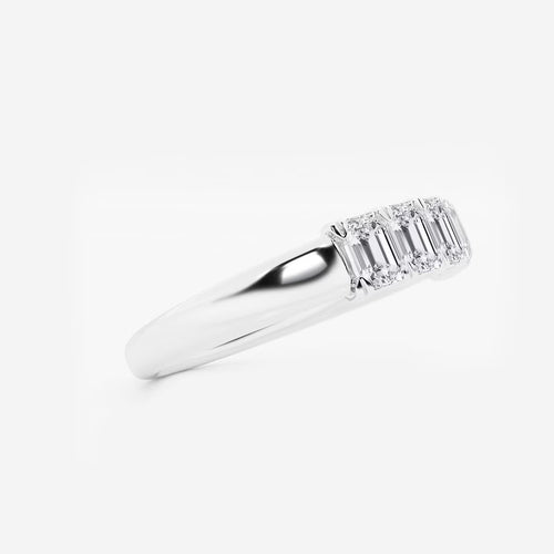 Emerald Lab Grown Diamond Five-Stone Anniversary Band