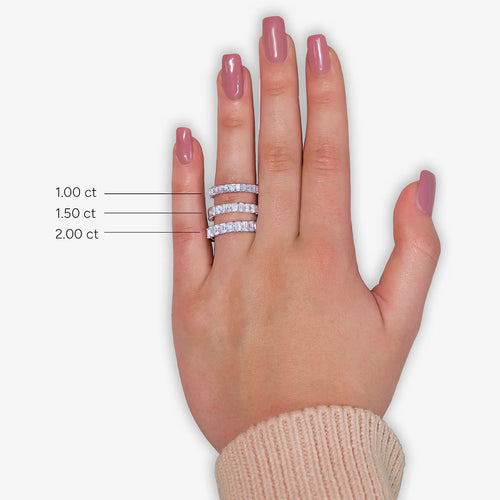Emerald Lab Grown Diamond Wedding Band