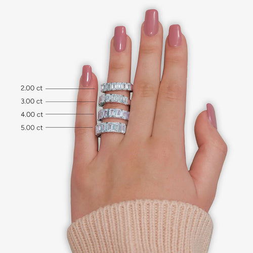 Emerald Lab Grown Diamond Seven-Stone Anniversary Band