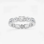 Emerald Lab Grown Diamond Floating Eternity Band