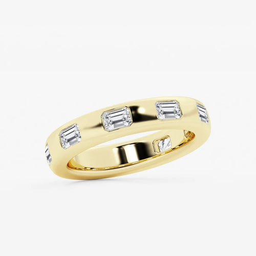 Emerald Lab Grown Diamond Wedding Band