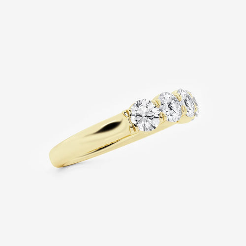 Round Lab Grown Diamond Five-Stone Anniversary Band