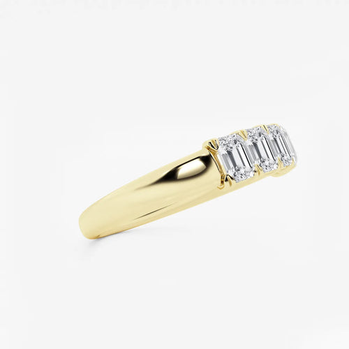 Emerald Lab Grown Diamond Five-Stone Anniversary Band