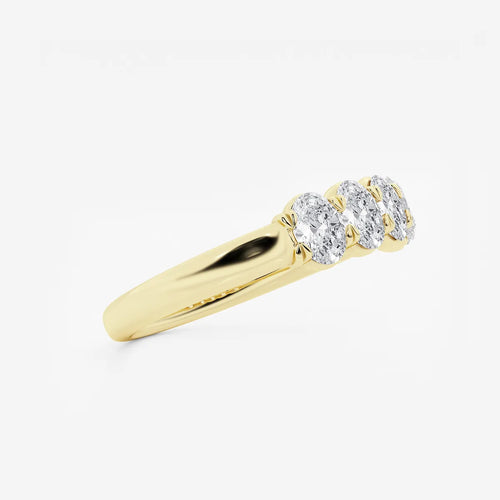 Oval Lab Grown Diamond Five-Stone Anniversary Band