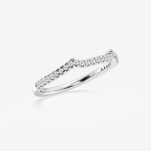 Round Lab Grown Diamond Contour Wedding Band
