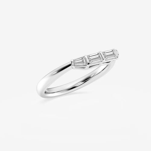 Tapered Baguette Lab Grown Diamond Wedding Band