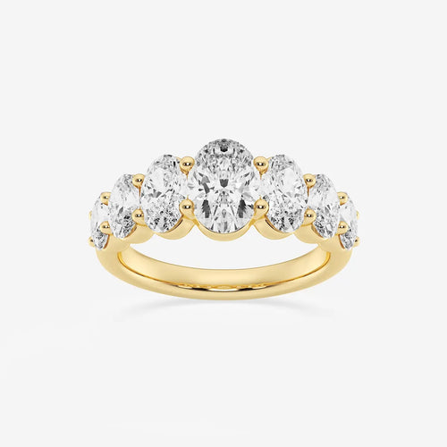 Oval Lab Grown Diamond Graduating Band