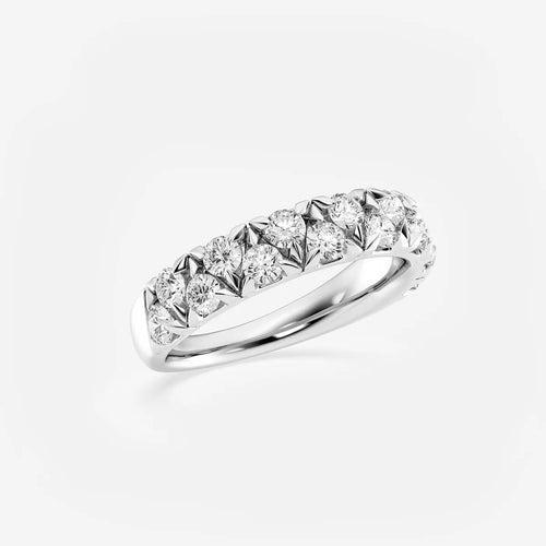 Round Lab Grown Diamond Alternating Band