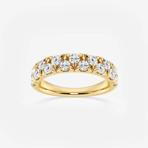 Round Lab Grown Diamond Alternating Band