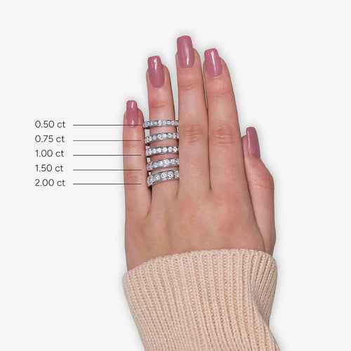Round Lab Grown Diamond Wedding Band