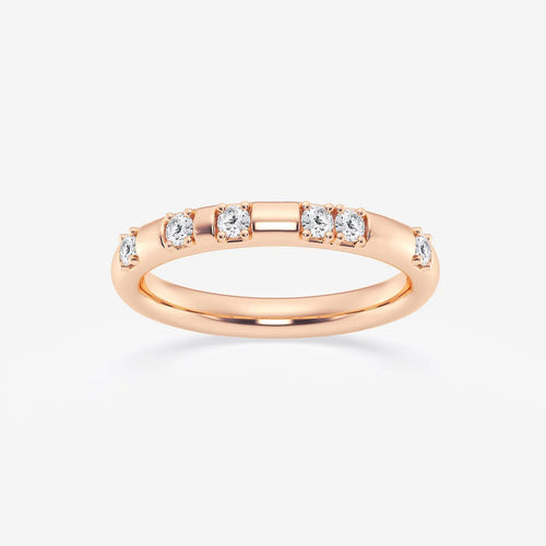 Round Lab Grown Diamond Contemporary High Comfort Fit Wedding Band
