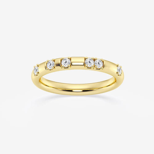 Round Lab Grown Diamond Contemporary High Comfort Fit Wedding Band