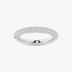 Round Lab Grown Diamond Micro Pave Wedding Band