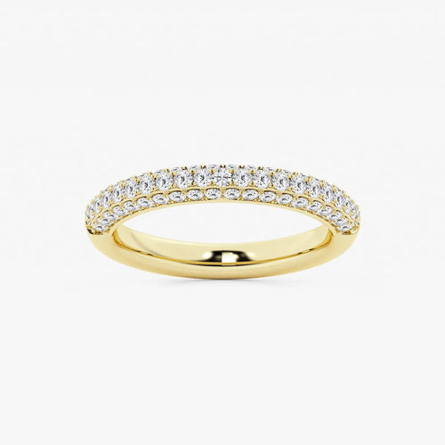 Round Lab Grown Diamond Micro Pave Wedding Band