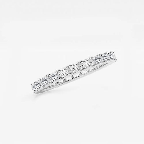 Emerald Lab Grown Diamond Eternity Band