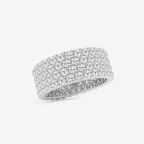 Round Lab Grown Diamond Multi-Row Eternity Band